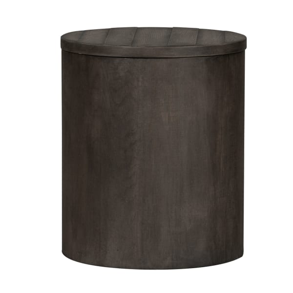 Modern Farmhouse - Drum End Table - Gray