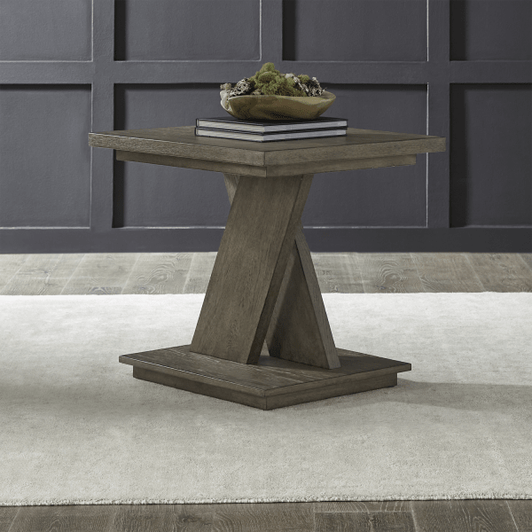 Aspen Sky - End Table - Weathered Saddle Brown