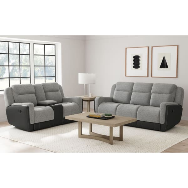 Hornet - 2 Piece Living Room Set (Sofa & Loveseat) - Rancho Gray