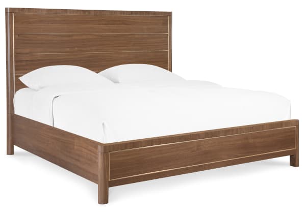 Eleana - King Panel Bed - Medium Wood