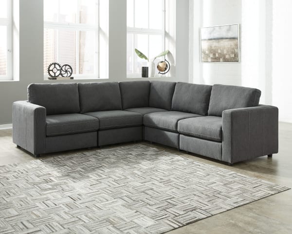 Candela - Charcoal - Corner Chairs 5 Pc Sectional