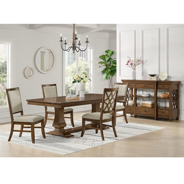 Phillipe - 5 Piece Standard Height Dining Set (Table And Four Chairs) - Cherry