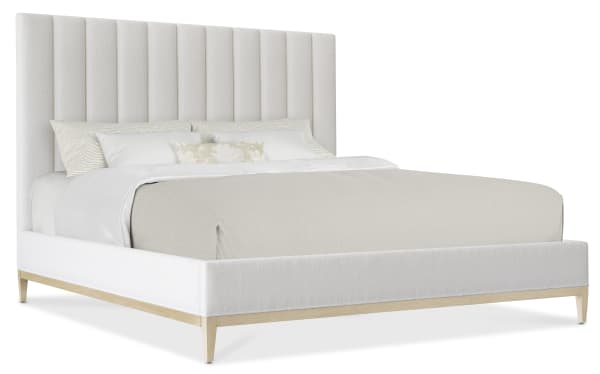 Cascade - California King Upholstered Bed - White