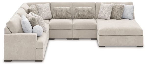 Cuddle Plush - Arctic - 6-Piece Sectional With Armless Chaise And LAF Corner Chair
