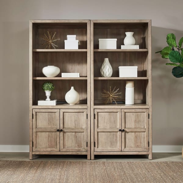 Proximity Place - 2 Piece Bunching Bookcase - Barley Buff