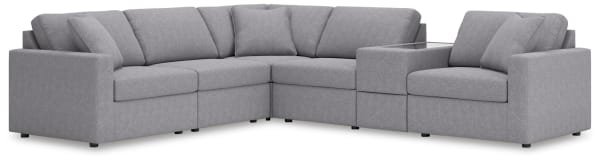 Modmax - 6-Piece Sectional With Storage Console - Granite