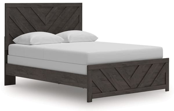 Prendonea - Charcoal - Queen Panel Bed