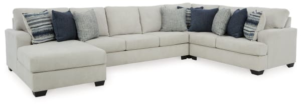 Lowder - Stone - 4-Piece Sectional With Laf Corner Chaise