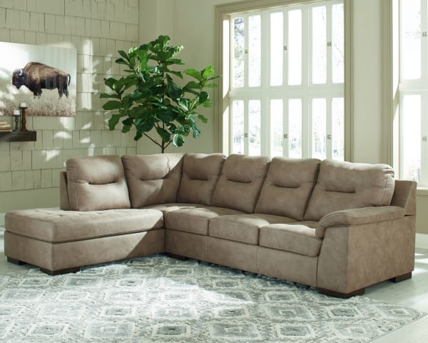 Maderla - Pebble - Left Arm Facing Corner Chaise, Right Arm Facing Sofa Sectional