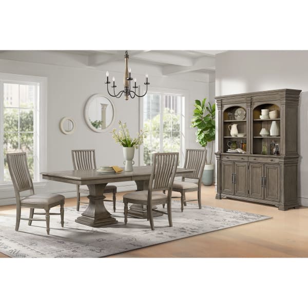 Kings Court - 5 Piece Standard Height Dining Set (Rectangular Table And Four Chairs) - Gray