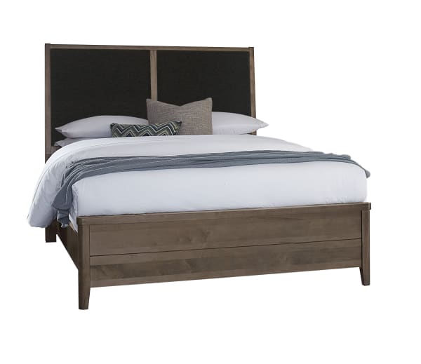 Woodbridge - California King Upholstered Bed with Black Fabric - Dark Cashmere