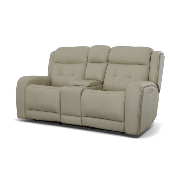 Grant - Power Reclining Loveseat With Console & Power Headrests - Ivory