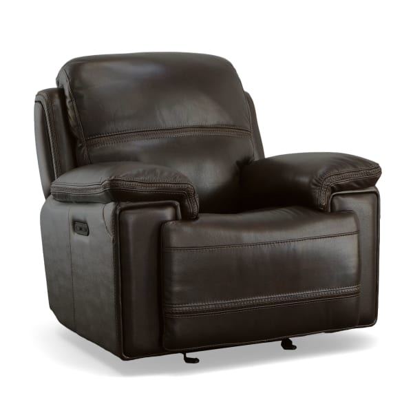 Fenwick - Power Gliding Recliner With Power Headrest - Dark Chocolate