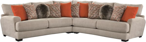 Ava Sectional - Chair 1/2 With USB Port - Cashew - 38'