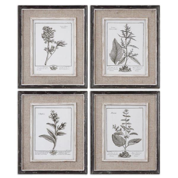 Casual Grey Study - Framed Art (Set of 4) - Beige