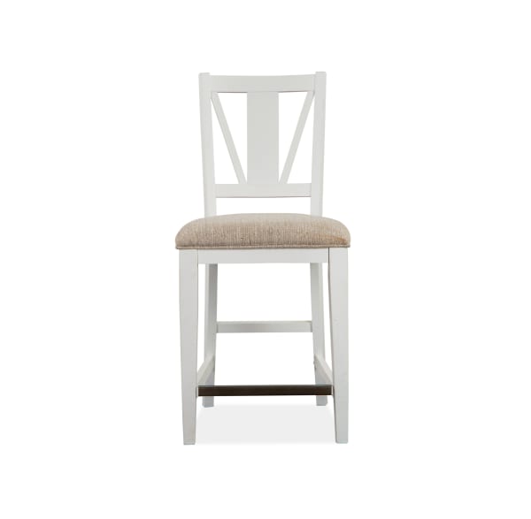 Heron Cove - Counter Chair With Upholstered Seat (Set of 2) - Chalk White