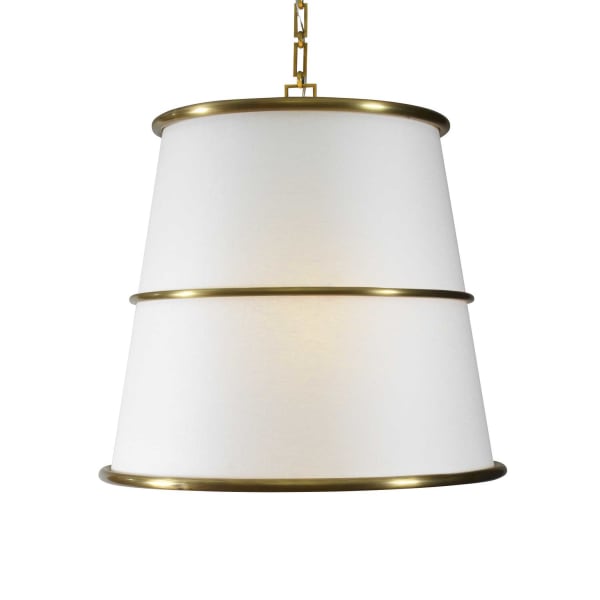 Triad - 4 Light Pendant - Brass / White