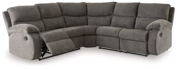 Museum - Pewter - 2-Piece Reclining Sectional With Raf Reclining Loveseat