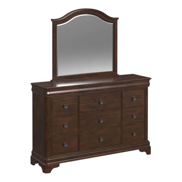 Cameron - Dresser & Mirror Set - Cherry