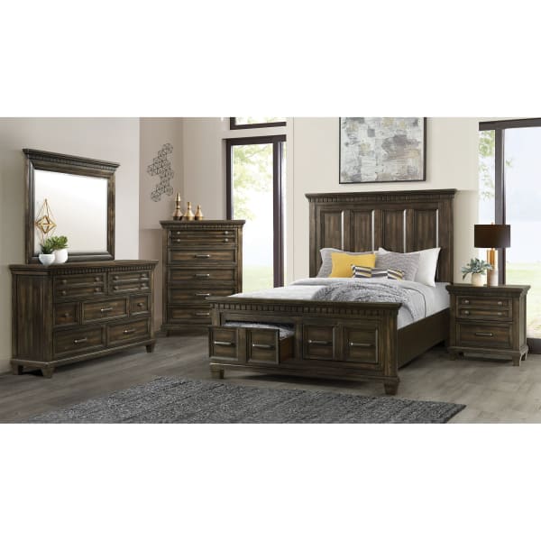 Mccoy - King Storage 3 Piece Bedroom Set - Charcoal