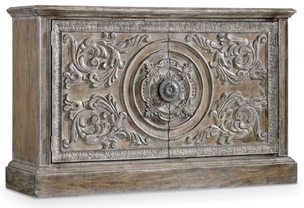 True Vintage - Melange 2-Door Accent Console - Dark Gray