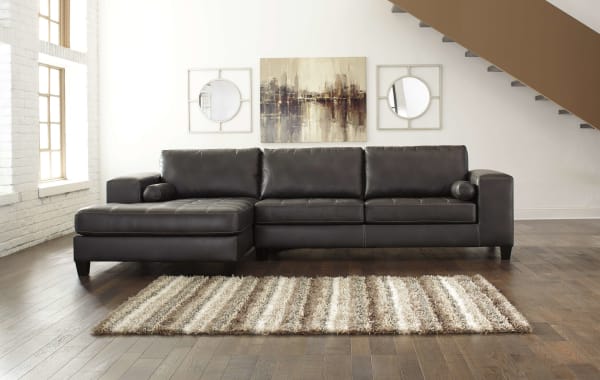 Nokomis - Charcoal - Left Arm Facing Corner Chaise 2 Pc Sectional