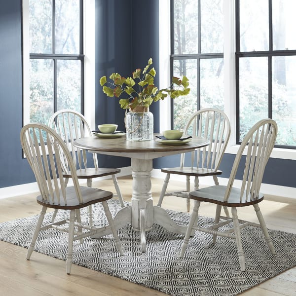 Carolina Crossing - 5 Piece Drop Leaf Set - White