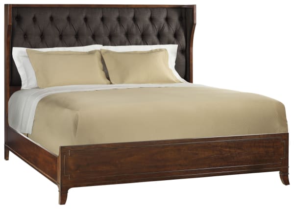 Palisade Upholstered Shelter Queen Bed - Carbon Fabric