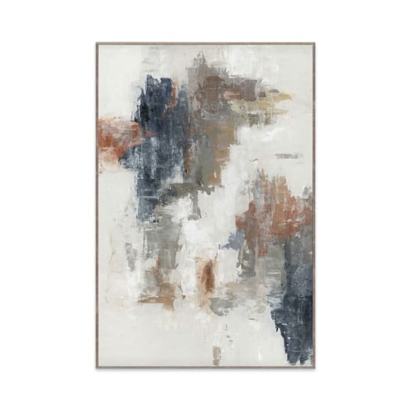 Brand New - 40" x 60" Canvas Art - Dark Gray & Blue