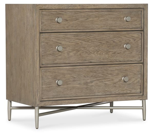 Sonnet - Three-Drawer Nightstand - Dark Gray