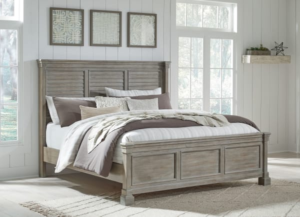 Moreshire - Bisque - California King Panel Bed