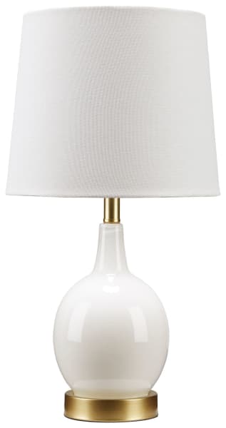 Arlomore - White - Glass Table Lamp 