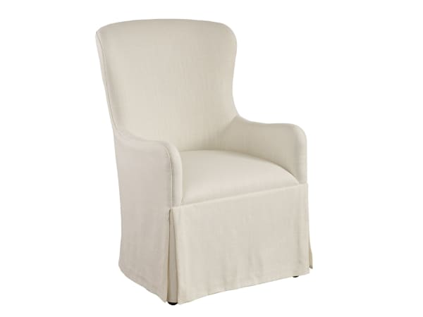 Laguna - Aliso Upholstered Host Chair With Casters - White