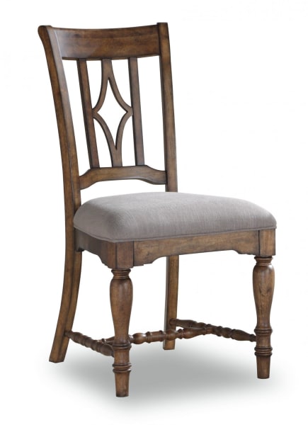 Plymouth Uph Dining Chair - Medium Brown Finish