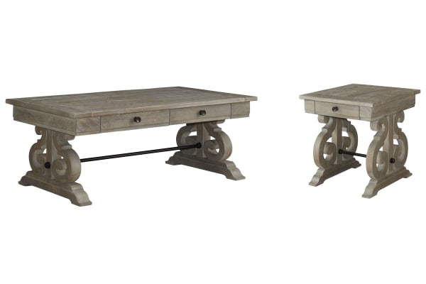 Tinley Park - Rectangular Cocktail Table With End Table - Dove Tail Gray