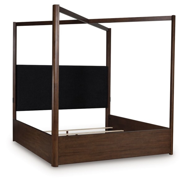 Dilenno - Dark Brown - King Canopy Bed