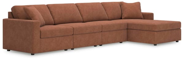 Modmax - 4-Piece Sectional With Raf Corner Chaise - Spice
