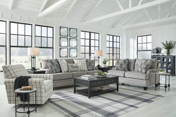 Davinca - Charcoal - 3 Pc. - Sofa, Loveseat, Accent Chair