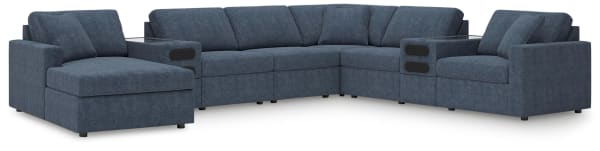 Modmax - 8-Piece Sectional With Laf Corner Chaise And Audio System Consoles - Ink