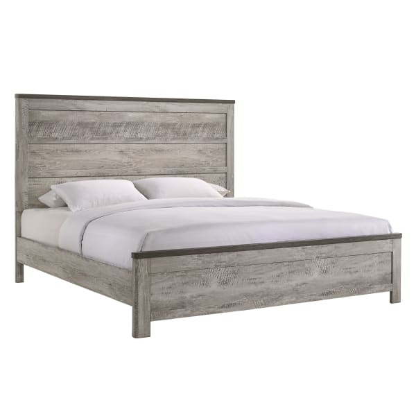 Millers Cove - King Panel Bed - Distressed Gray