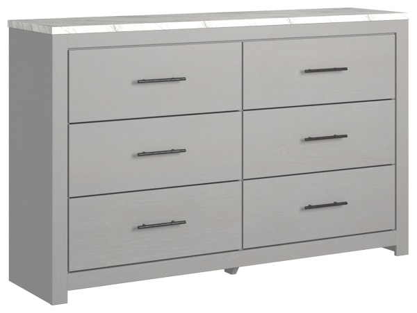 Cottonburg - Light Gray / White - Six Drawer Dresser