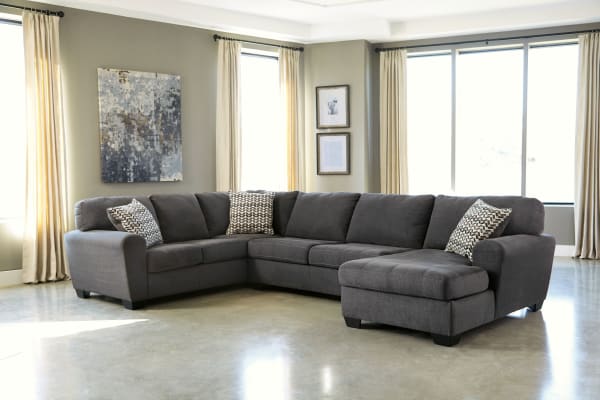 Ambee - Slate - Right Arm Facing Corner Chaise 3 Pc Sectional