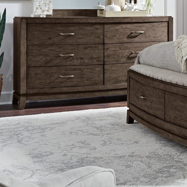 Avalon - 6 Drawer Dresser - Brown
