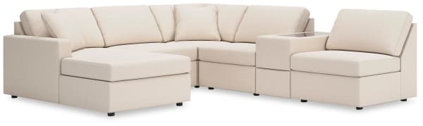 Modmax - 6-Piece Sectional With Laf Corner Chaise And Storage Console - Oyster