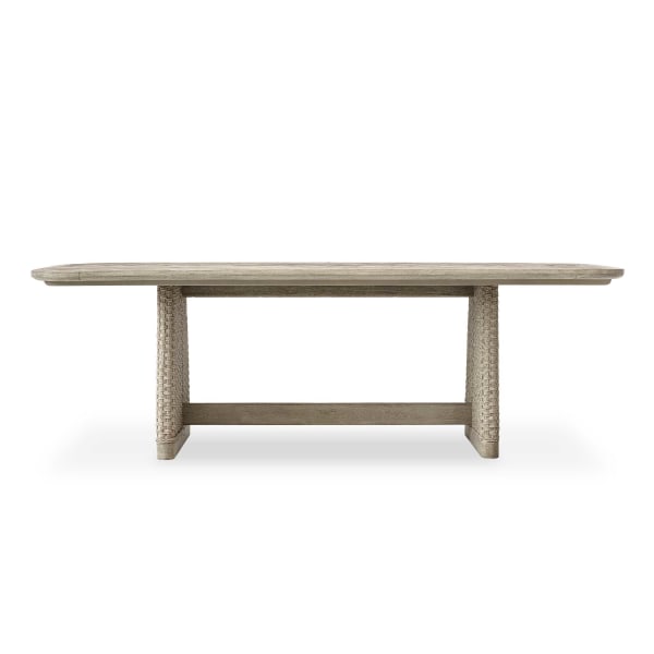 Harbor - Herringbone Indoor-Outdoor Dining Table - Brown
