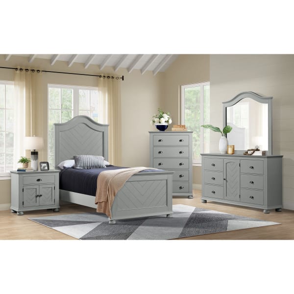 Kona - Twin Panel 3 Piece Bedroom Set - Gray