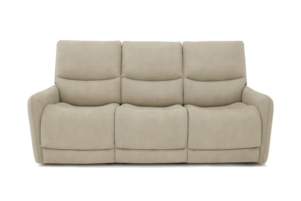 Cobain - Power Sofa With Power Recline (Drop Down Table With Two Cup Holders), Layflat And 3" Footrest Extension - Dune