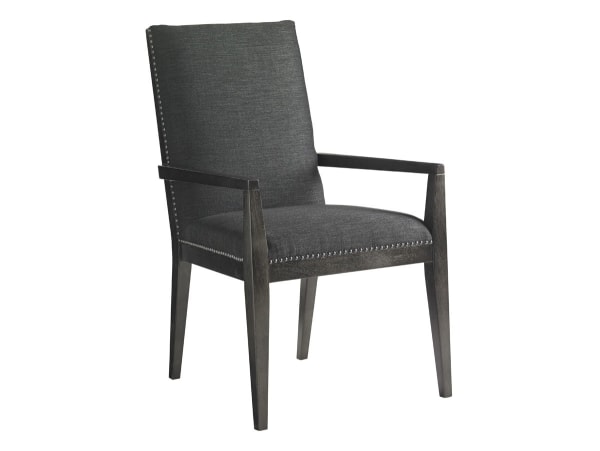 Carrera - Vantage Upholstered Arm Chair - Dark Gray