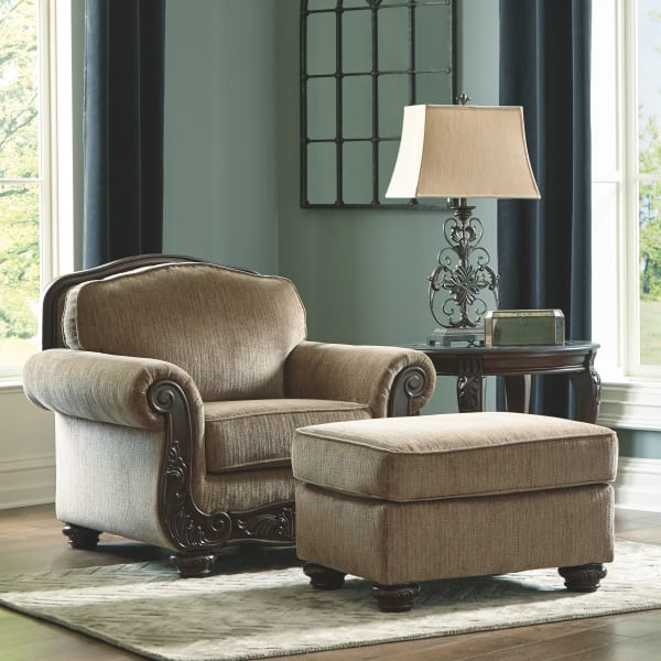 Briaroaks - Mocha - 2 Pc. - Chair with Ottoman