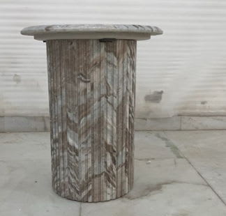 Nordens - Marble Round End Table - Gray